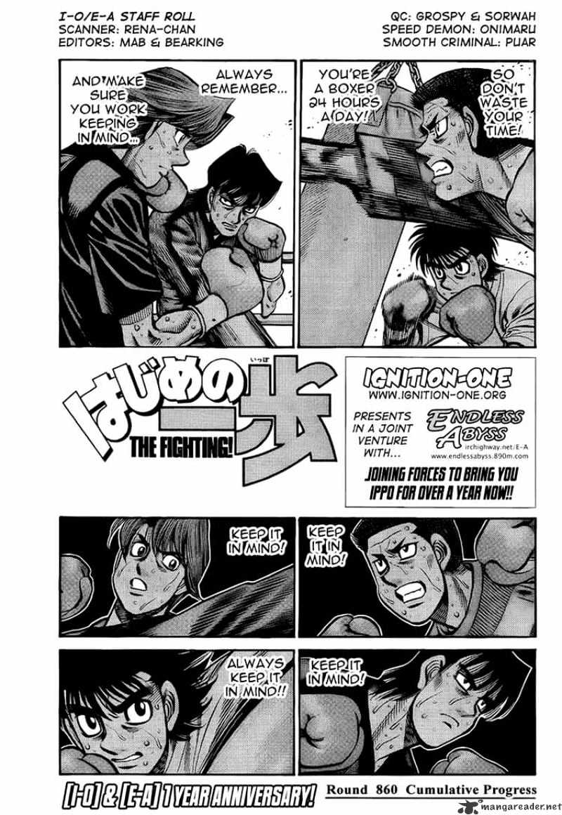 Hajime no Ippo: Fighting Spirit, Chapter 860 image 01